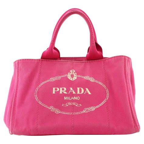 Prada Medium Canapa Canvas Tote 